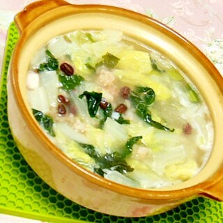 塩麹茸ｄｅ❤白菜と卵のおじや❤